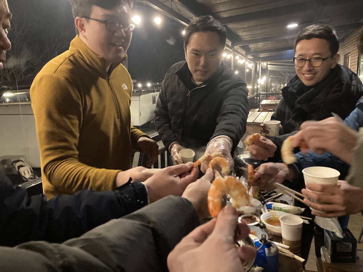 캠핑 새우구이
